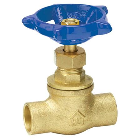 HOMEWERKS 230-4-12-12 0.50 in. Brass Copper x Copper Stop Valve 164802